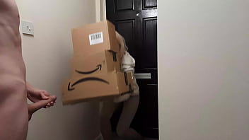 A man accidentally exposes himself to an Amazon delivery woman who then engages in sexual activity with him