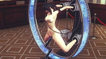 Japanese cosplay babe Yumiko's intense 3D sex machine experience