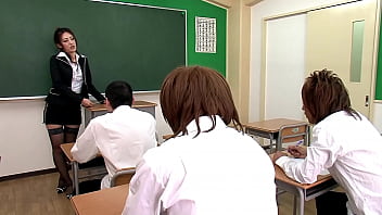 Japanese schoolgirl turns tutor and performs oral sex on her students in a wild hospital encounter